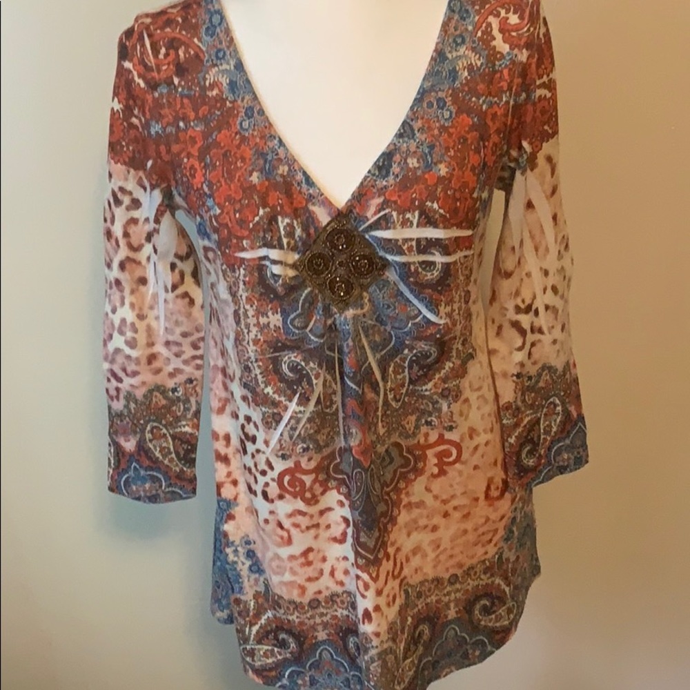 New‎ Directions boho print top
